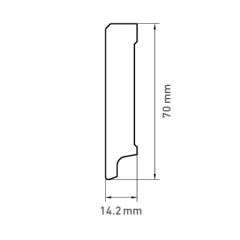 Kronoswiss obvodová lišta k podlaze Grand Selection Origin, dekor Sunset, 70x14,2mm