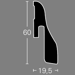 Parador, Soklová lišta SL 4, Dub D016, 60x19,5mm